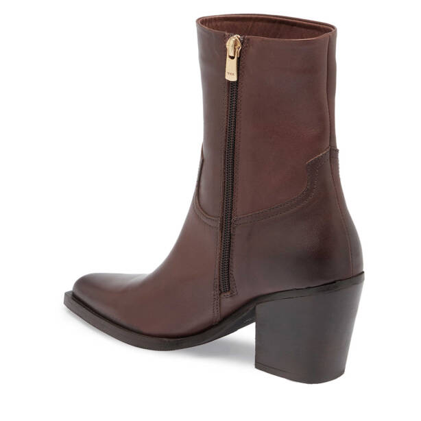 Kahverengi Hakiki Deri Kadın Klasik Bot - K23K1BT67053-D38 - 2