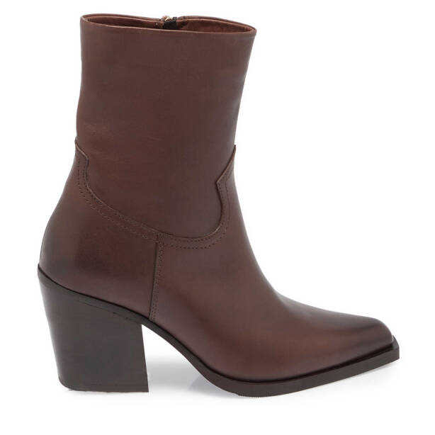 Kahverengi Hakiki Deri Kadın Klasik Bot - K23K1BT67053-D38 - 3