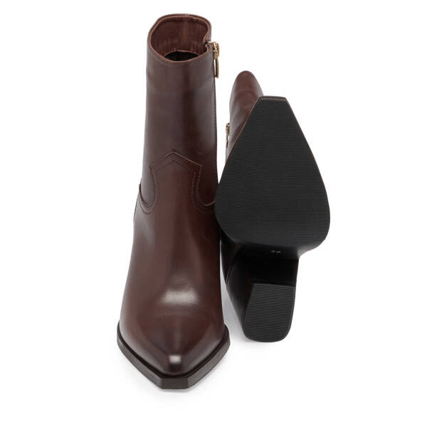Kahverengi Hakiki Deri Kadın Klasik Bot - K23K1BT67053-D38 - 4