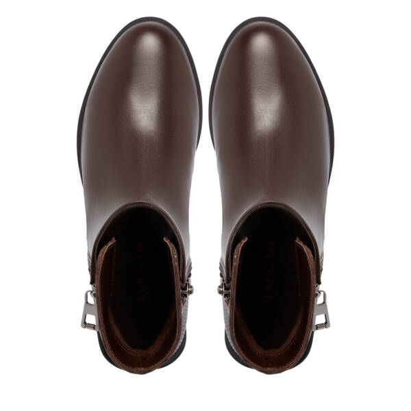 Kahverengi Deri Kadın Klasik Bot - K24K1BT67519-A24 - 5