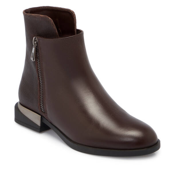 Kahverengi Hakiki Deri Kadın Klasik Bot - K24K1BT67519-A24 - 1