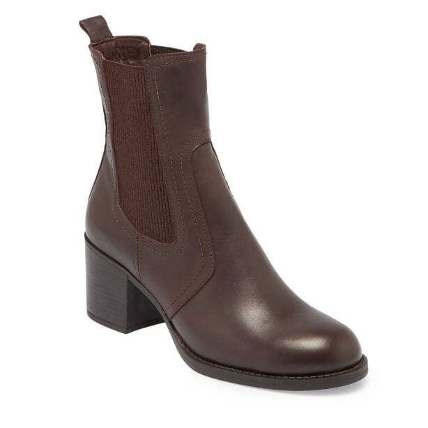 Kahverengi Deri Kadın Klasik Bot - K24K1BT67527-A24 - Tergan