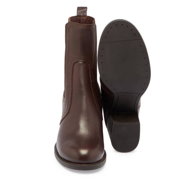 Kahverengi Deri Kadın Klasik Bot - K24K1BT67527-A24 - 4