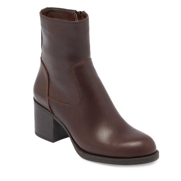 Kahverengi Deri Kadın Klasik Bot - K24K1BT67528-A24 - 1