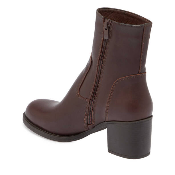 Kahverengi Deri Kadın Klasik Bot - K24K1BT67528-A24 - 2