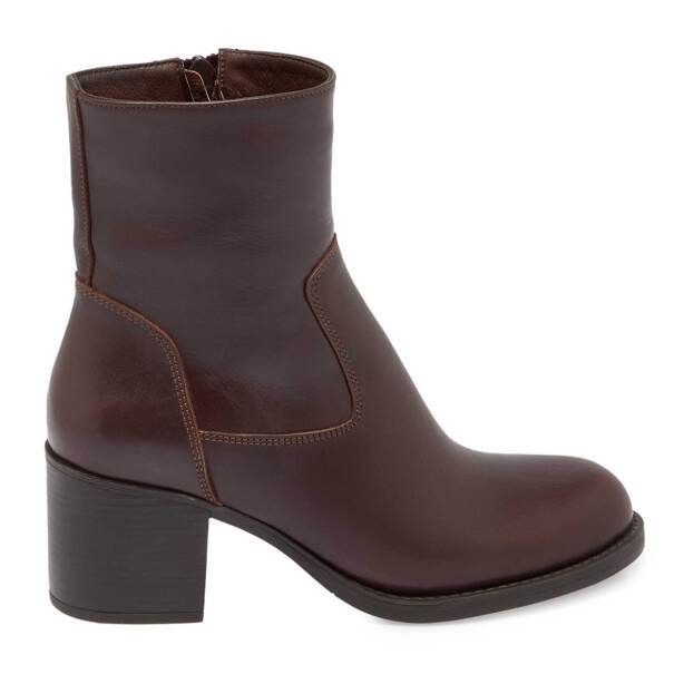 Kahverengi Deri Kadın Klasik Bot - K24K1BT67528-A24 - 3