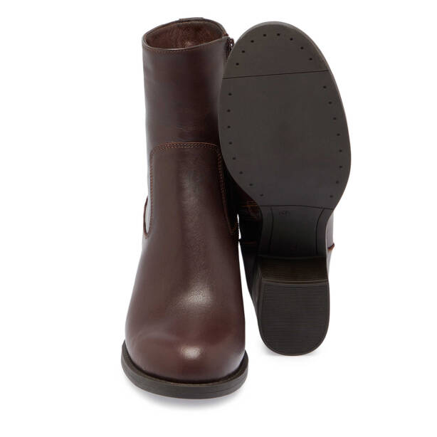 Kahverengi Deri Kadın Klasik Bot - K24K1BT67528-A24 - 4