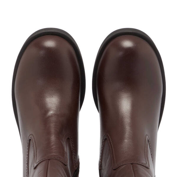 Kahverengi Deri Kadın Klasik Bot - K24K1BT67551-A24 - 5