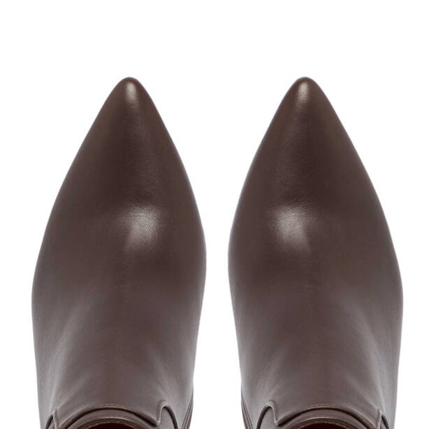 Kahverengi Deri Kadın Klasik Bot - K24K1BT67612-A24 - 5