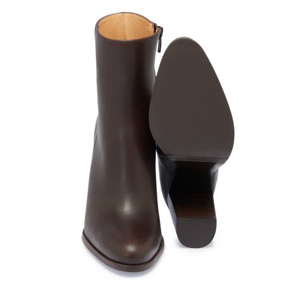 Kahverengi Deri Kadın Klasik Bot - K24K1BT67613-A24 - 4