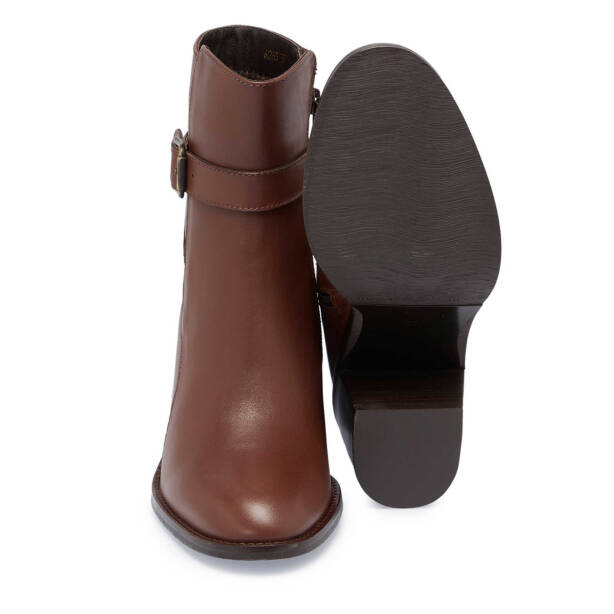 Kahverengi Deri Kadın Klasik Bot - K24K1BT67648-G36 - 4