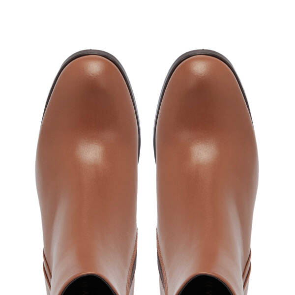 Kahverengi Deri Kadın Klasik Bot - K24K1BT67649-G36 - 5