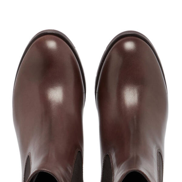 Kahverengi Deri Kadın Klasik Bot - K24K1BT67651-A24 - 5