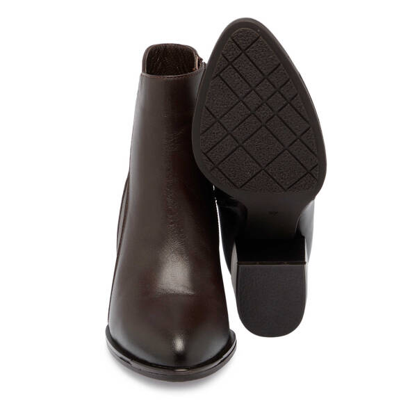 Kahverengi Deri Kadın Klasik Bot - K24K1BT67655-A24 - 4