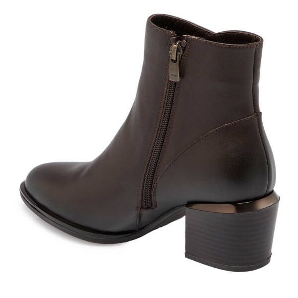 Kahverengi Hakiki Deri Kadın Klasik Bot - K24K1BT67655-A24 - 3