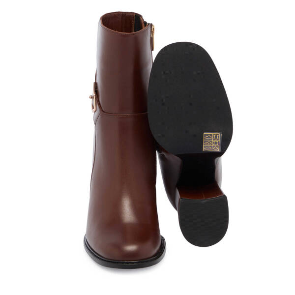 Kahverengi Deri Kadın Klasik Bot - K24K1BT67710-G36 - 4