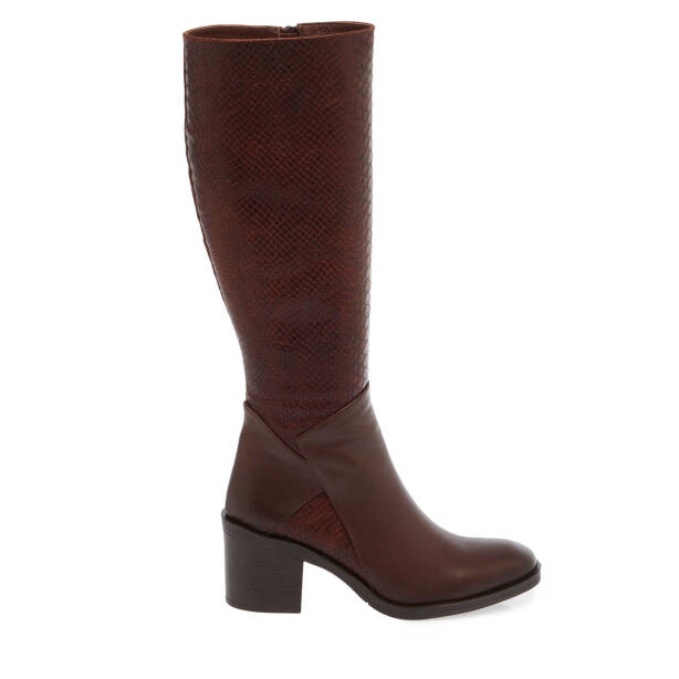 Kahverengi Hakiki Deri Kadın Klasik Çizme - K23K1CM66926-H50 - 1