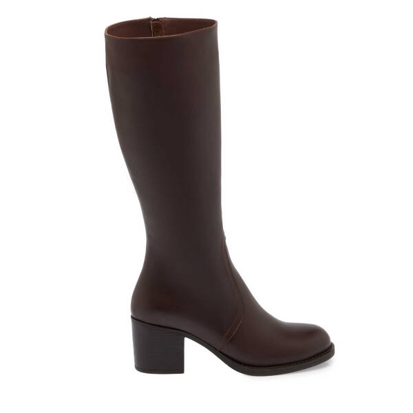 Kahverengi Deri Kadın Klasik Çizme - K24K1CM67526-A24 - 3