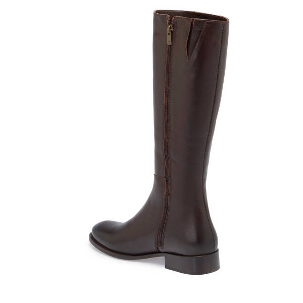 Kahverengi Deri Kadın Klasik Çizme - K24K1CM67555-A24 - 2