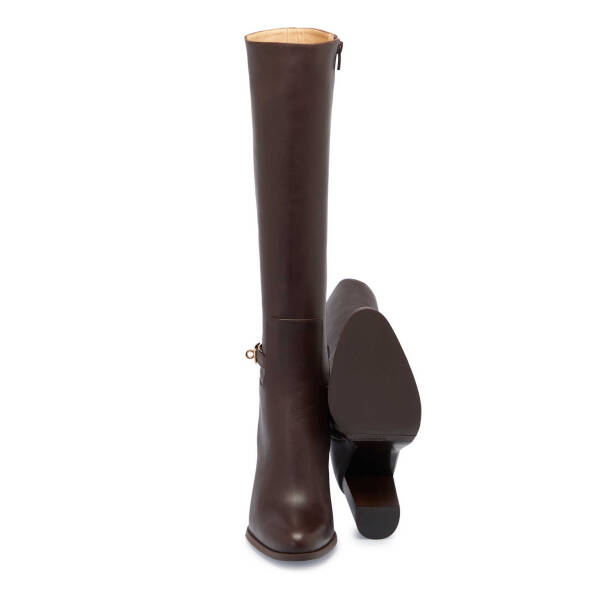 Kahverengi Deri Kadın Klasik Çizme - K24K1CM67614-A24 - 4