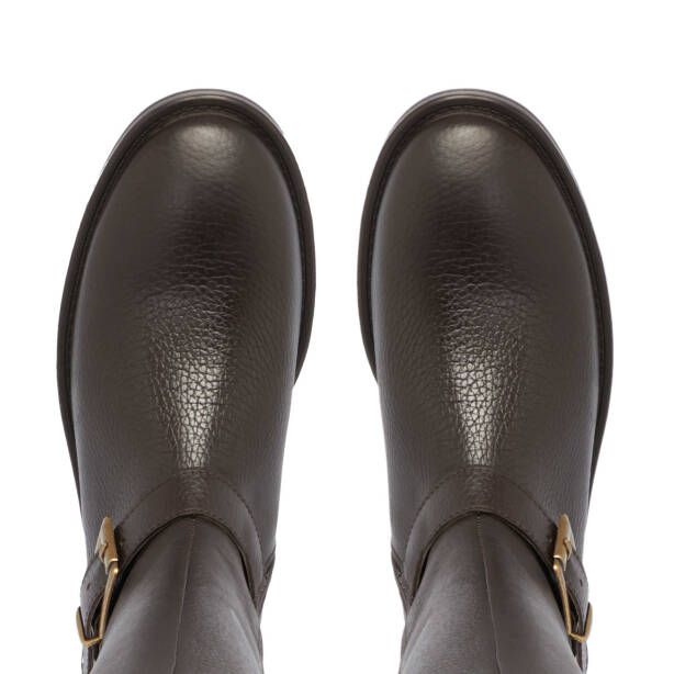 Kahverengi Deri Kadın Klasik Çizme - K24K1CM67681-A42 - Tergan