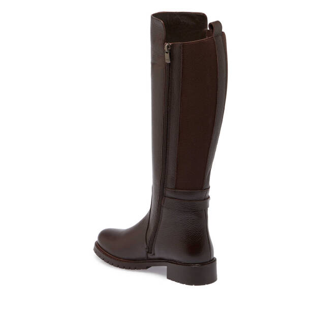 Kahverengi Deri Kadın Klasik Çizme - K24K1CM67712-A42 - Tergan