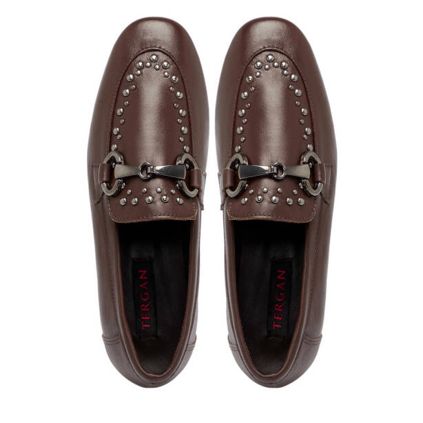 Kahverengi Deri Kadın Loafer - K25S1AY68161-A24 - Tergan