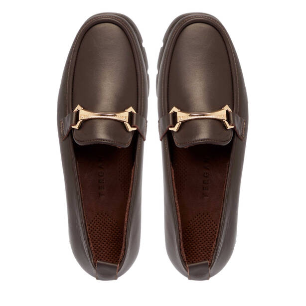 Kahverengi Deri Kadın Loafer - K25S1AY68243-A24 - 5