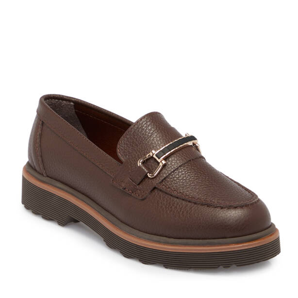 Kahverengi Deri Kadın Loafer - K25S1AY68321-A24 - 1