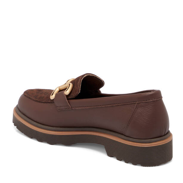 Kahverengi Deri Kadın Loafer - K25S1AY68322-U9T - 2