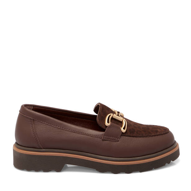 Kahverengi Deri Kadın Loafer - K25S1AY68322-U9T - 3