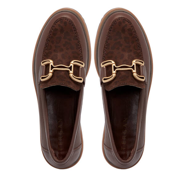 Kahverengi Deri Kadın Loafer - K25S1AY68322-U9T - 5