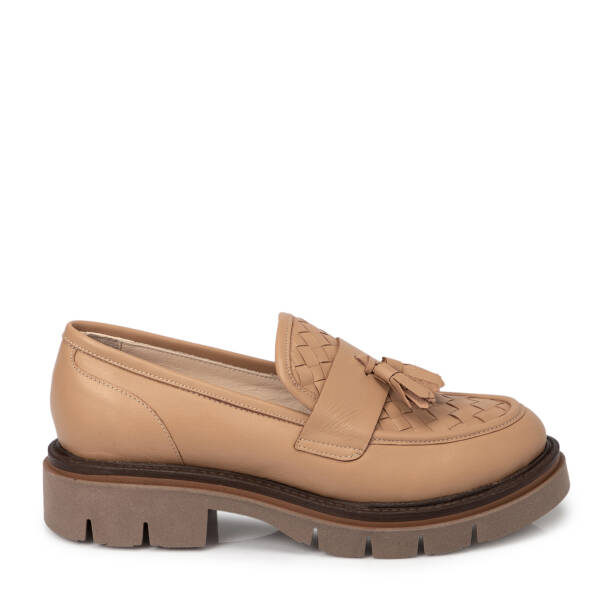 Kahverengi Deri Kadın Loafer - K25S1AY68336-U8O - 3