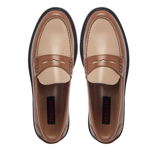 Kahverengi Deri Kadın Makosen - K25I1AY68052-G36 - 5