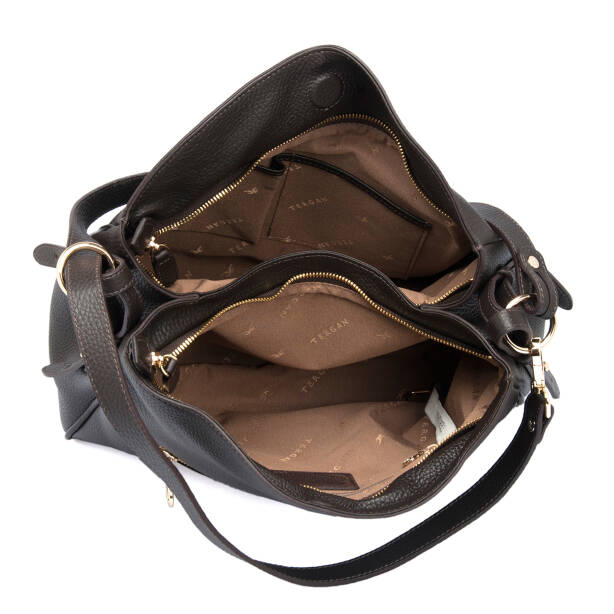 Kahverengi Deri Kadın Omuz Çantası - S25K1BC79450-A42 - 4