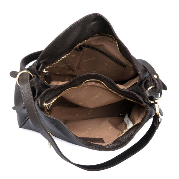 Kahverengi Deri Kadın Omuz Çantası - S25K1BC79450-A42 - 4