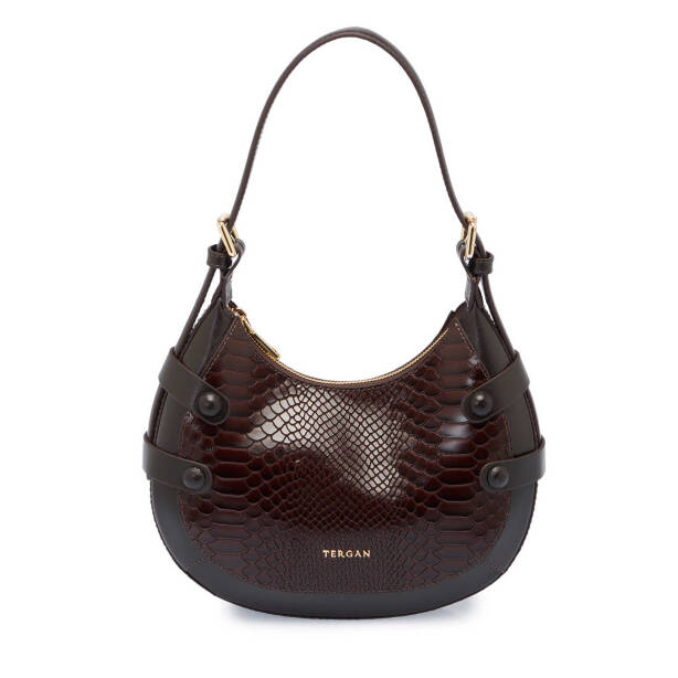 Kahverengi Deri Kadın Omuz Çantası - S25Y1BC80352-Z33 - Tergan