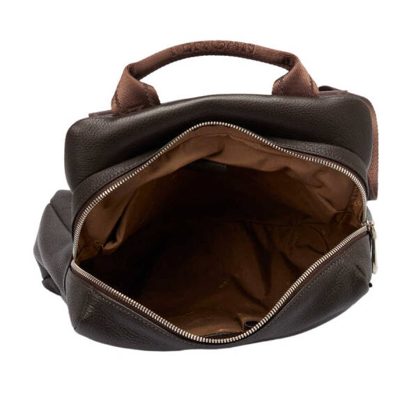 Kahverengi Hakiki Deri Kadın Sırt Çantası - S1SR00079384-A42 - 4