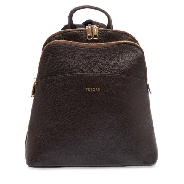 Kahverengi Hakiki Deri Kadın Sırt Çantası - S1SR00079802-A42 - 1