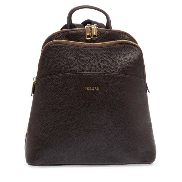 Kahverengi Hakiki Deri Kadın Sırt Çantası - S1SR00079802-A42 - 1