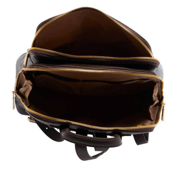 Kahverengi Hakiki Deri Kadın Sırt Çantası - S1SR00079802-A42 - 4