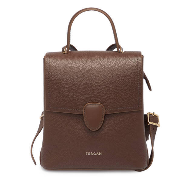 Kahverengi Deri Kadın Sırt Çantası - S1SR00080492-S8G - 1