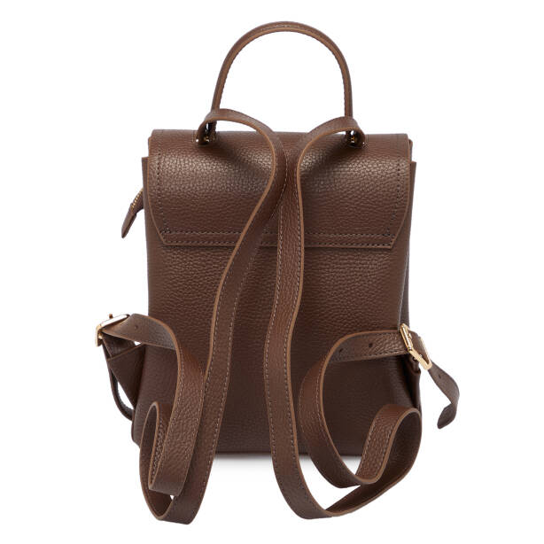 Kahverengi Deri Kadın Sırt Çantası - S1SR00080492-S8G - 3