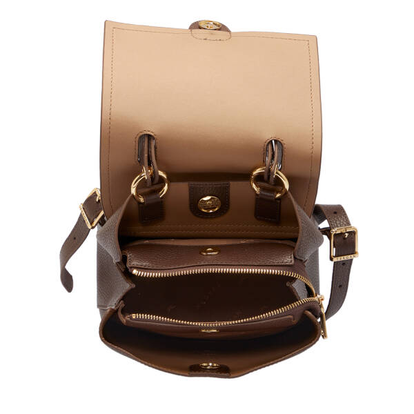 Kahverengi Deri Kadın Sırt Çantası - S1SR00080492-S8G - 4