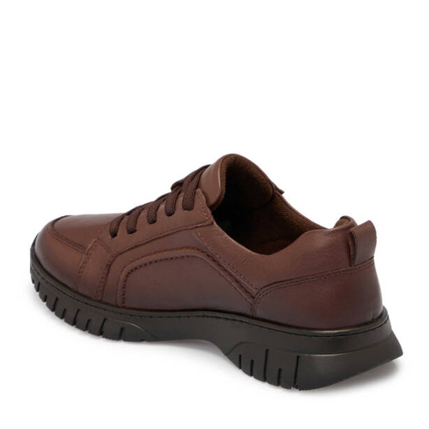 Kahverengi Deri Kadın Sneaker - K25S1AY68165-A24 - Tergan