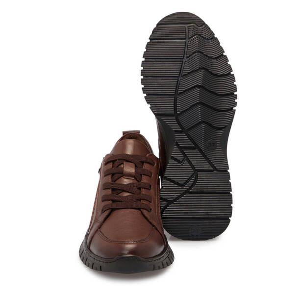 Kahverengi Deri Kadın Sneaker - K25S1AY68165-A24 - Tergan