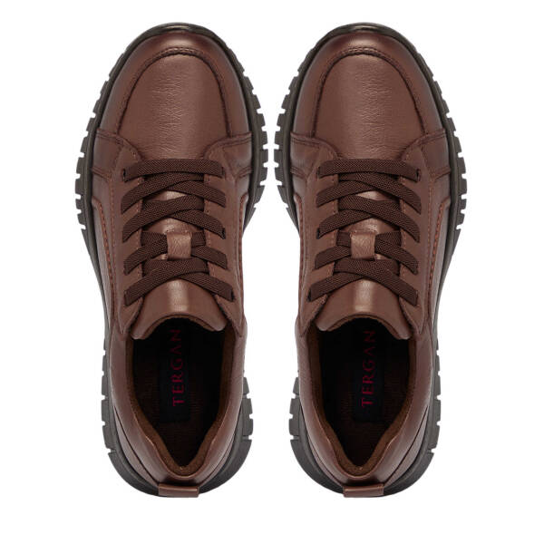 Kahverengi Deri Kadın Sneaker - K25S1AY68165-A24 - 5