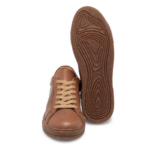 Kahverengi Deri Kadın Sneaker - K25S1AY68206-K68 - 4