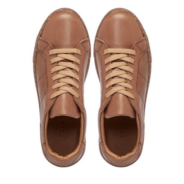 Kahverengi Deri Kadın Sneaker - K25S1AY68206-K68 - 5