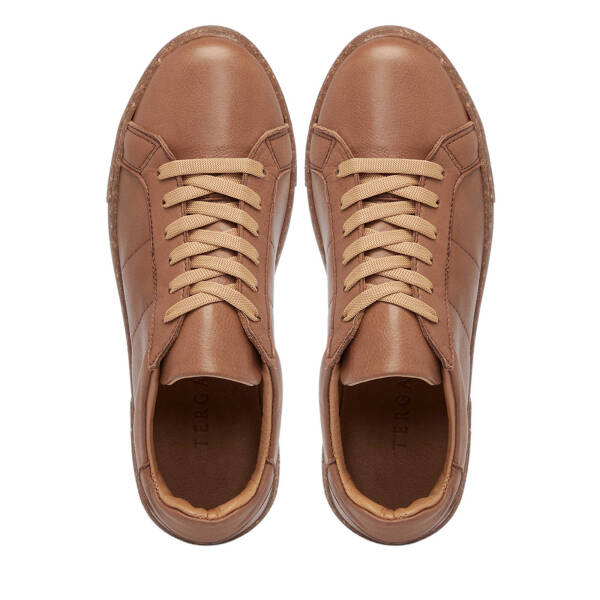 Kahverengi Deri Kadın Sneaker - K25S1AY68206-K68 - 5